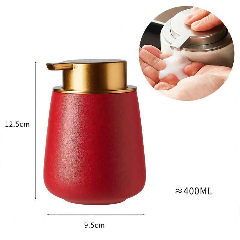 Soap Dispenser Ceramic One-Handed Pump Matte Finish