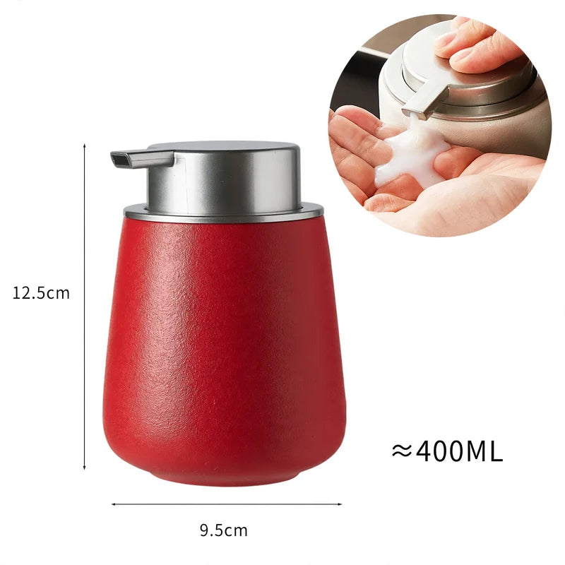 Soap Dispenser Ceramic One-Handed Pump Matte Finish