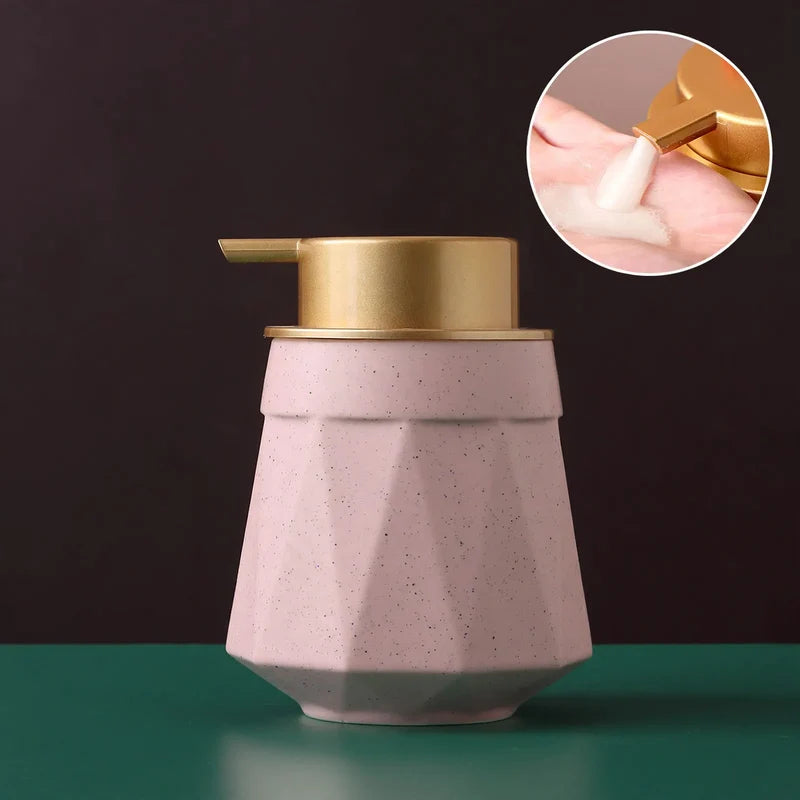 Soap Dispenser Ceramic Refillable One-Handed Pump