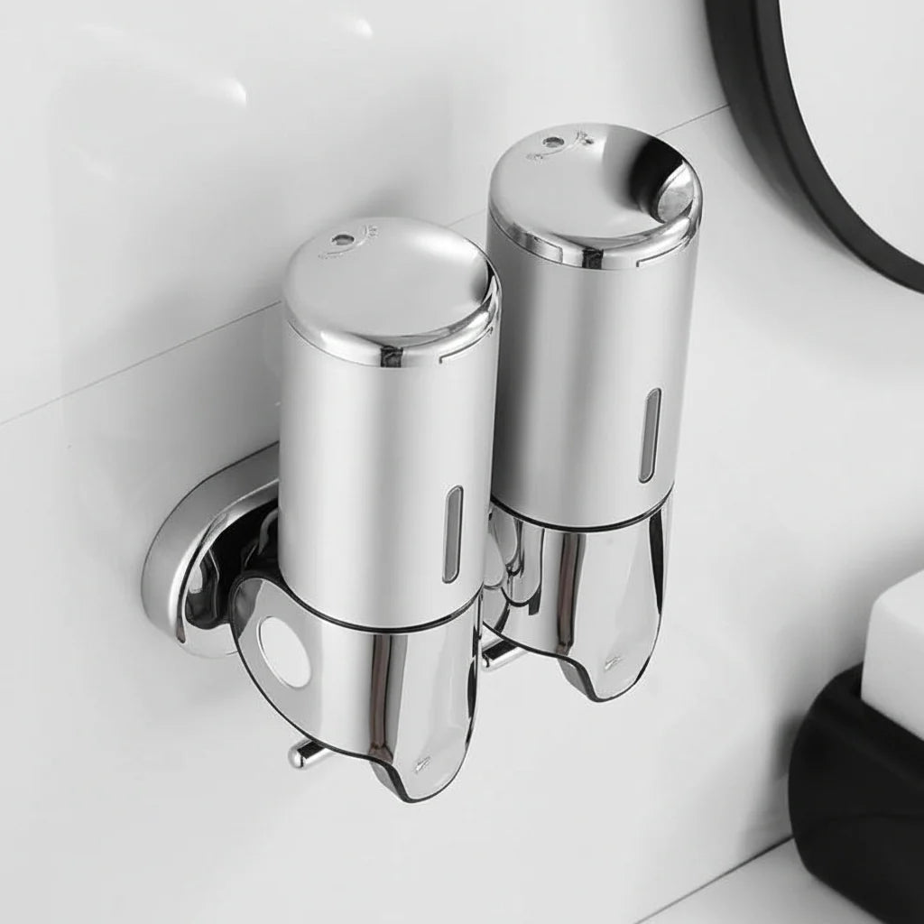 Soap Dispenser Wall-Mounted Stainless Steel 16.9 Fl Oz Capacity