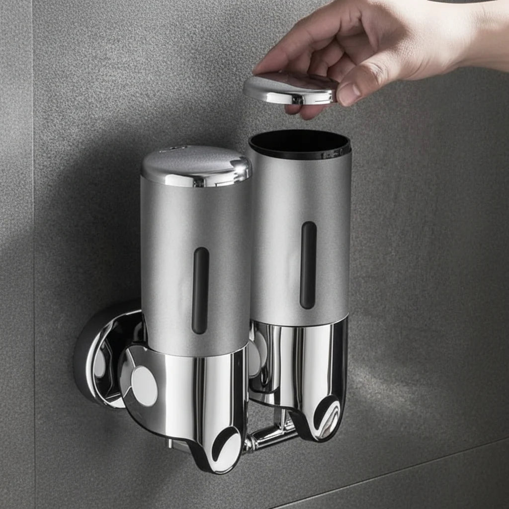 Soap Dispenser Wall-Mounted Stainless Steel 16.9 Fl Oz Capacity