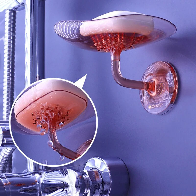 Soap Holder Drainage Holes Easy-Clean Compact Design