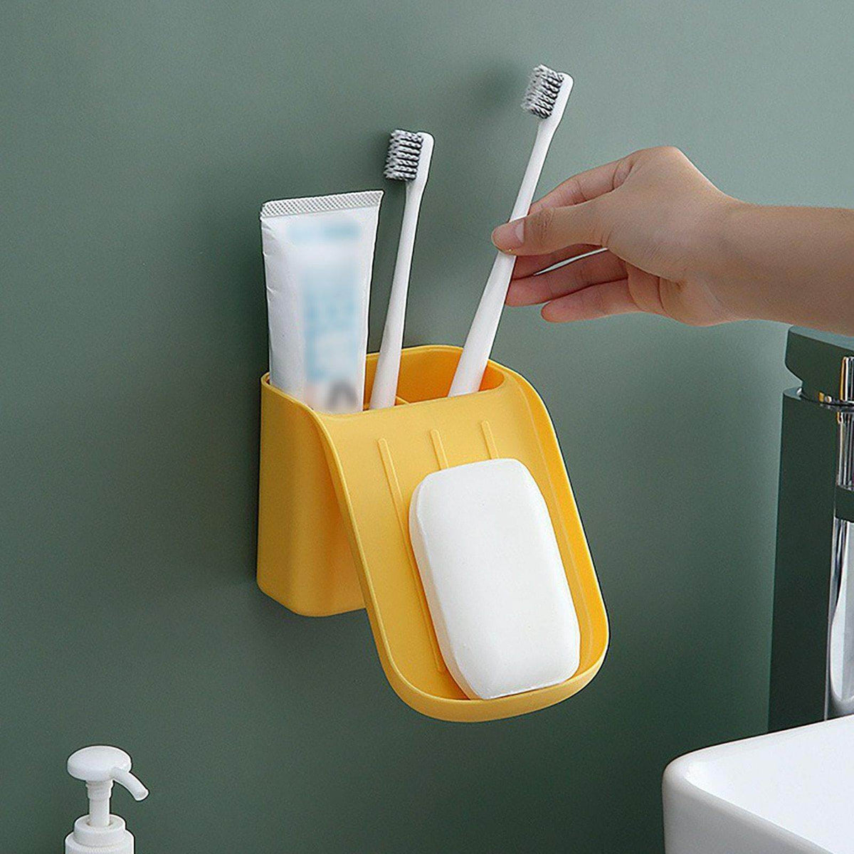 Soap Holder Rack Wall-Mounted Suction Cup Drainage