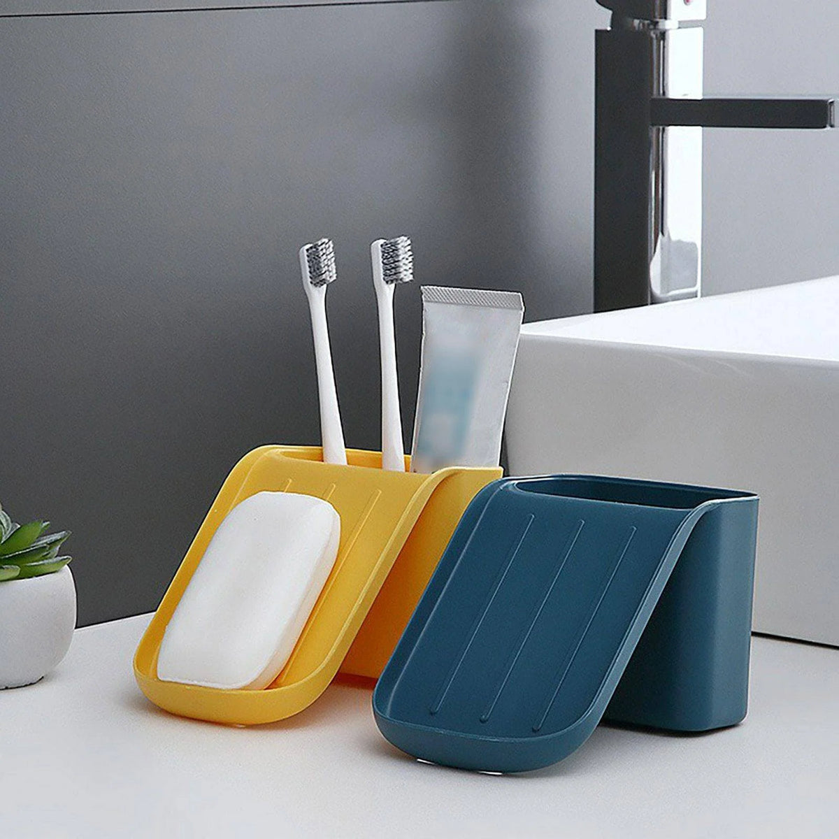 Soap Holder Rack Wall-Mounted Suction Cup Drainage