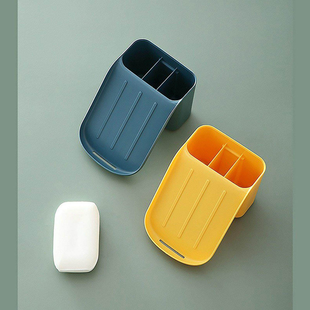 Soap Holder Rack Wall-Mounted Suction Cup Drainage