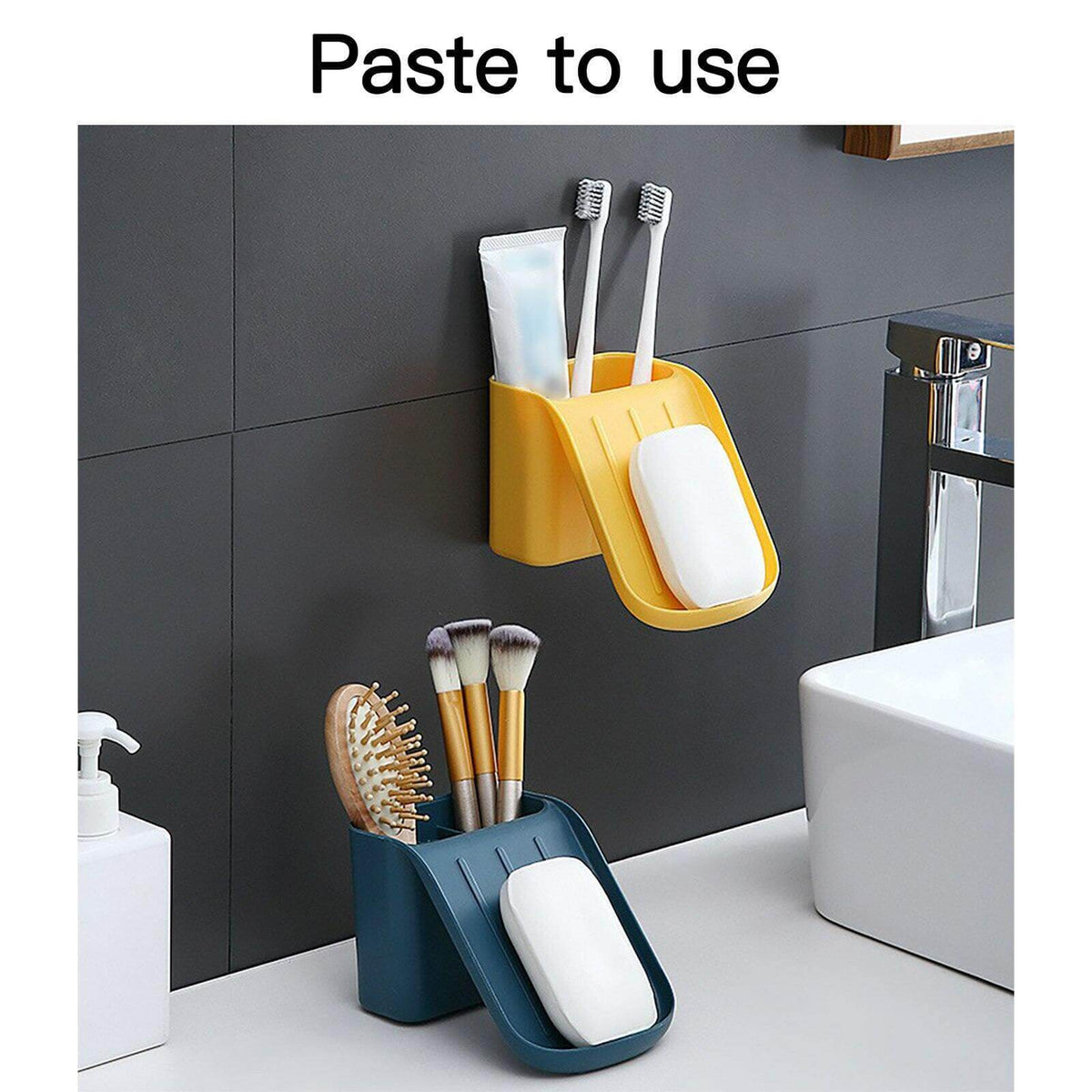 Soap Holder Rack Wall-Mounted Suction Cup Drainage