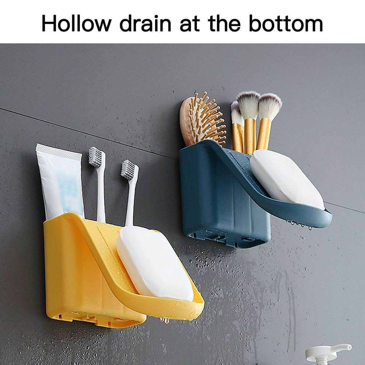 Soap Holder Rack Wall-Mounted Suction Cup Drainage