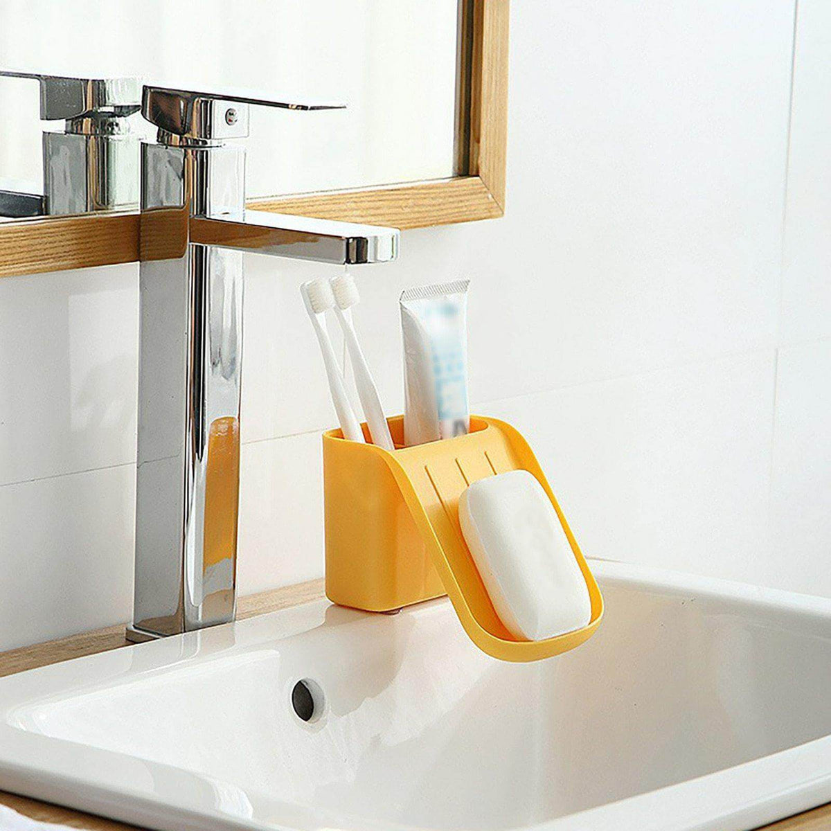 Soap Holder Rack Wall-Mounted Suction Cup Drainage