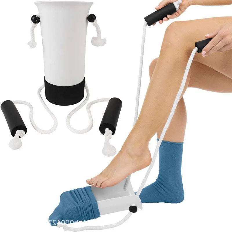 Sock Aid Long Handles Non-Slip Base Smooth Sliding Surface