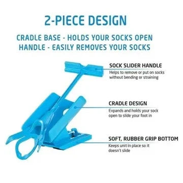 Sock Dressing Aid Foldable 26 Inch Handle & Guided Cradle