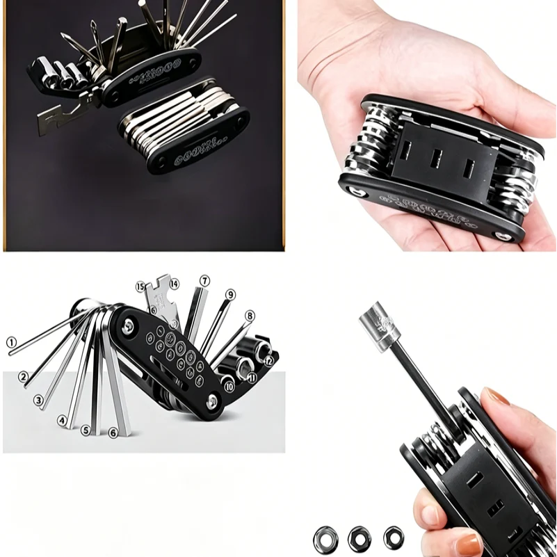 Socket Wrench Set 16-in-1 Rotating Head & Non-Slip Grip