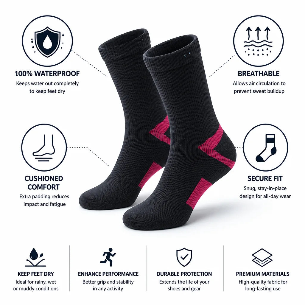 Socks Waterproof Breathable Membrane Cushioned Comfort
