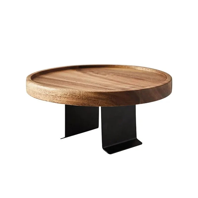 Sofa Armrest Tray Clip-On Walnut Solid Wood