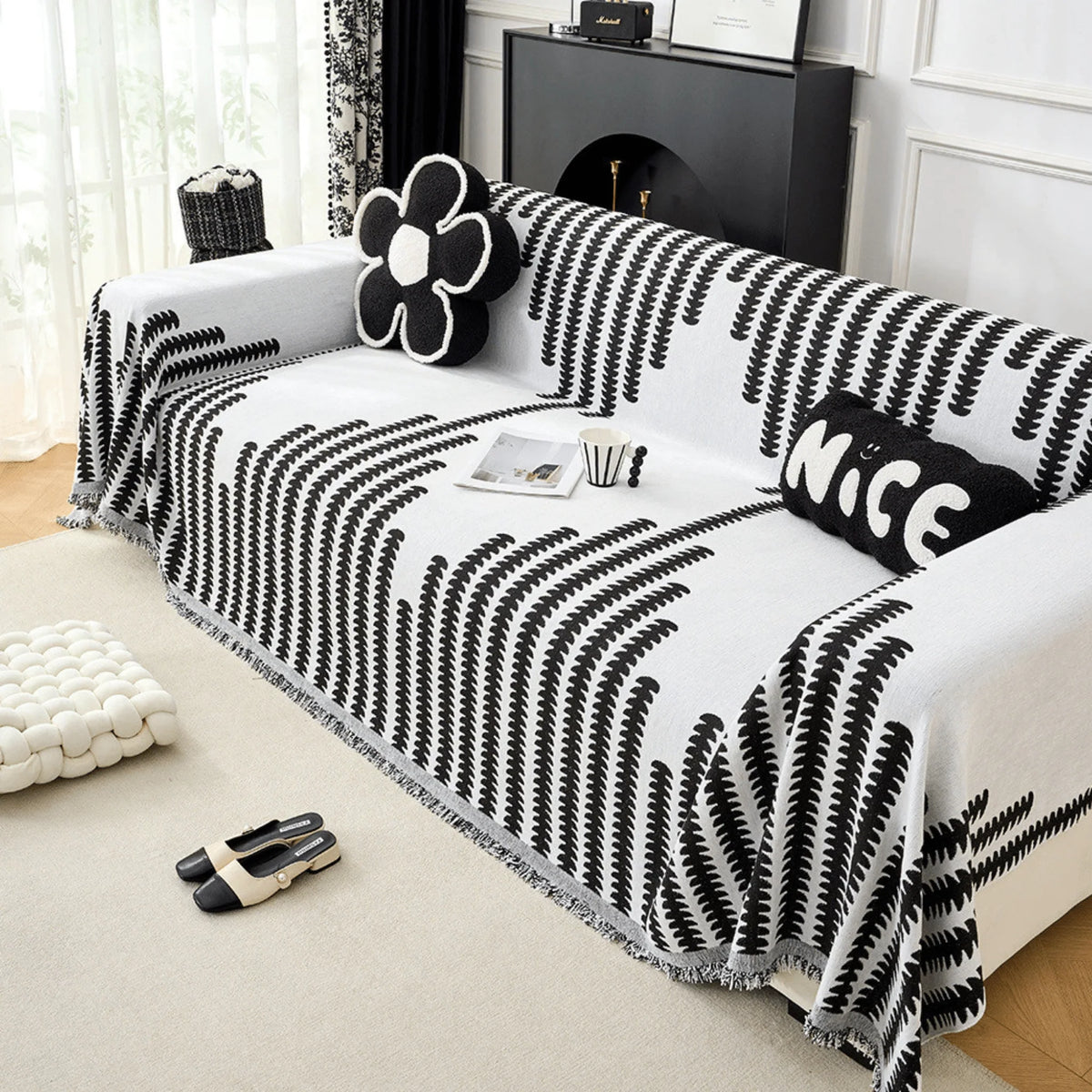 Sofa Cover Chenille Scratch-Resistant Reversible