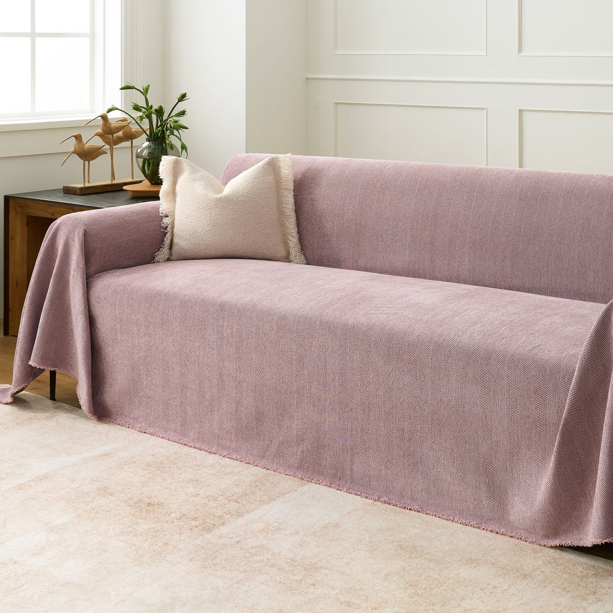 Sofa Cover Herringbone Water-Repellent Machine-Washable