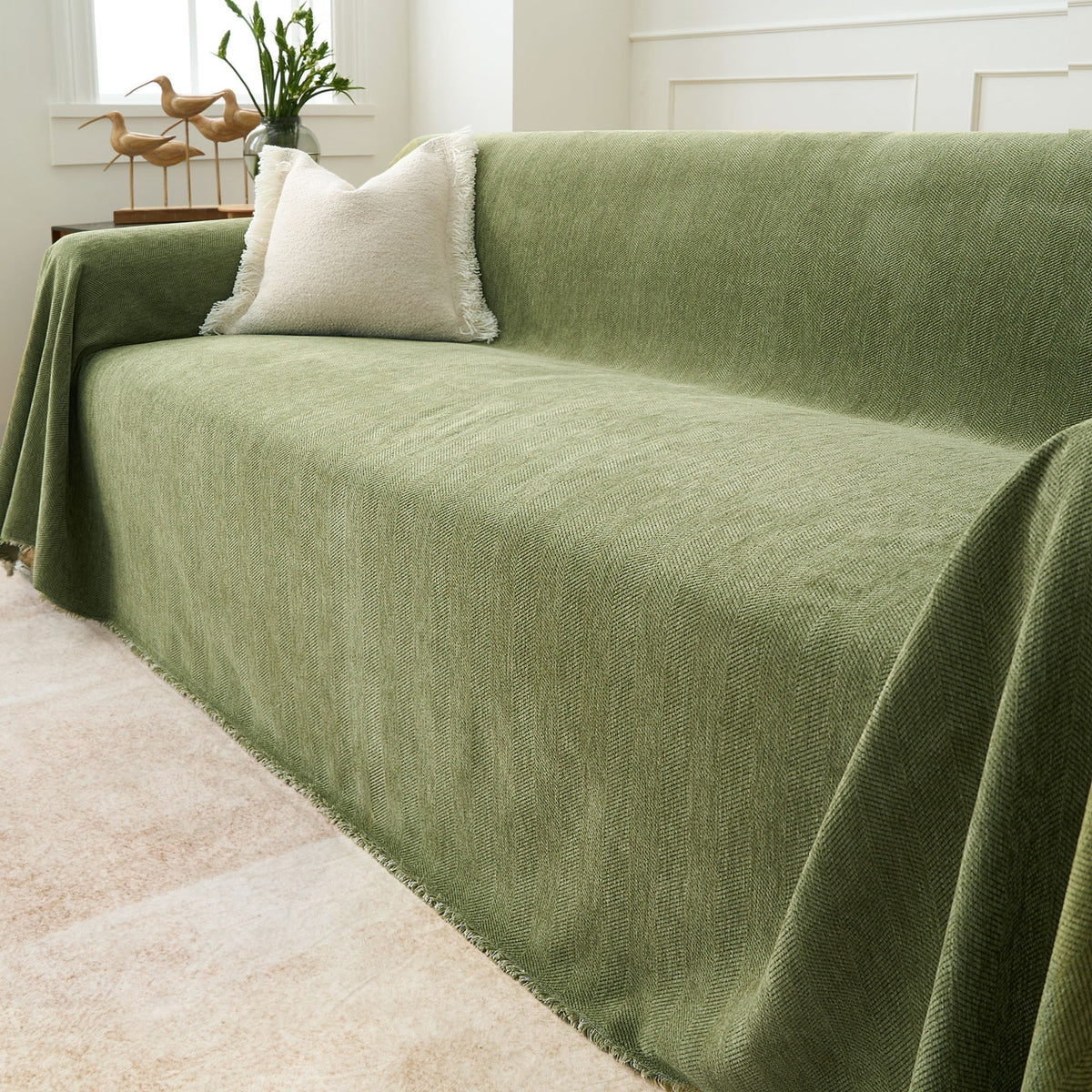 Sofa Cover Herringbone Water-Repellent Machine-Washable