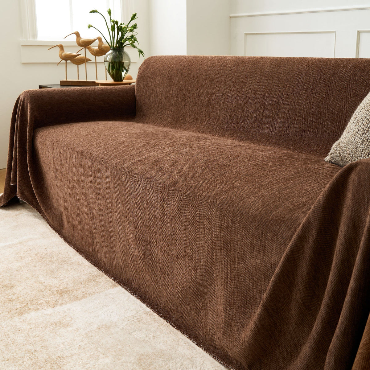 Sofa Cover Herringbone Water-Repellent Machine-Washable
