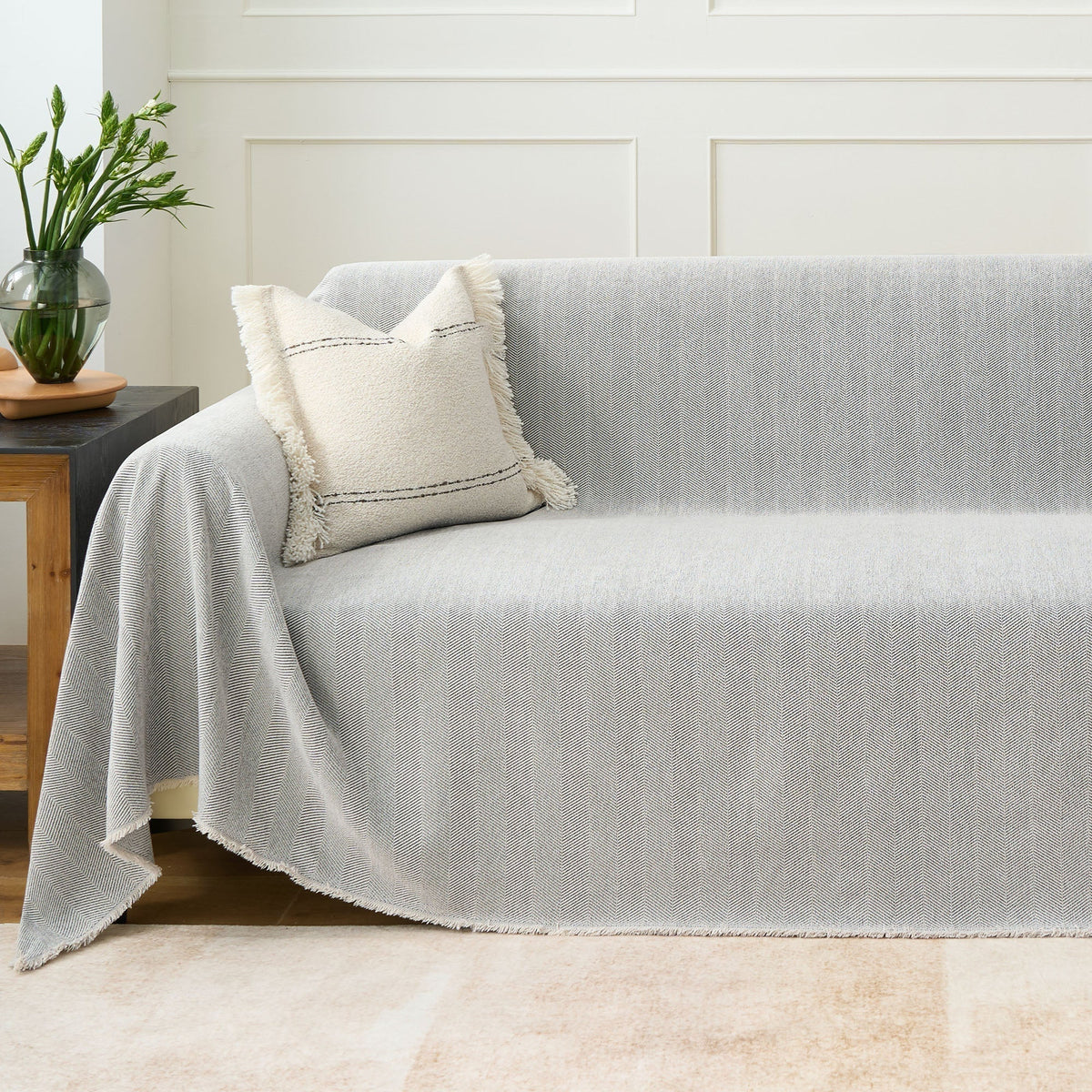 Sofa Cover Herringbone Water-Repellent Machine-Washable