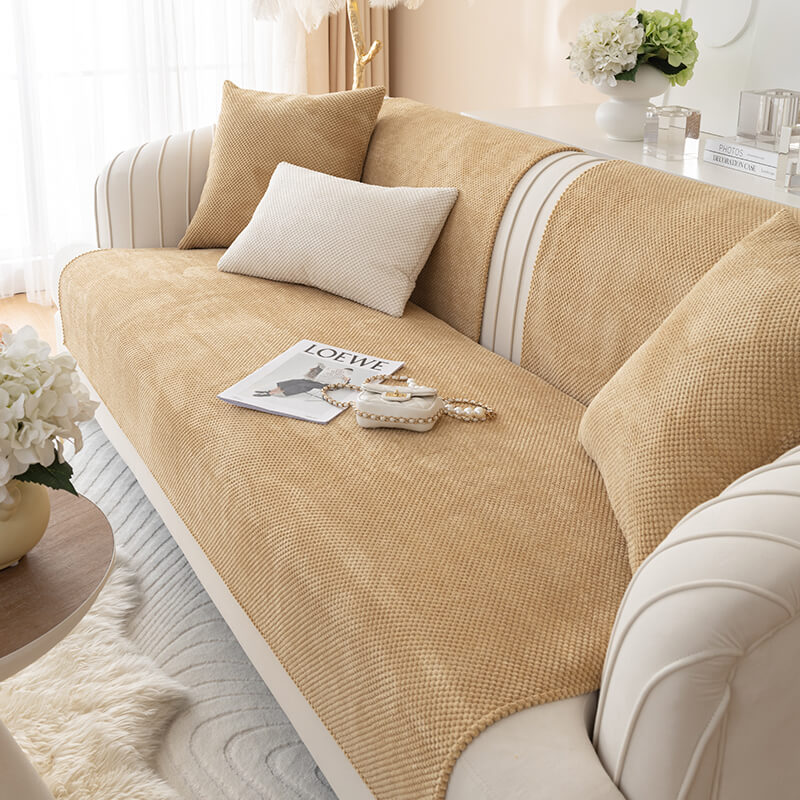 Sofa Cover Plush Non-Slip Machine Washable
