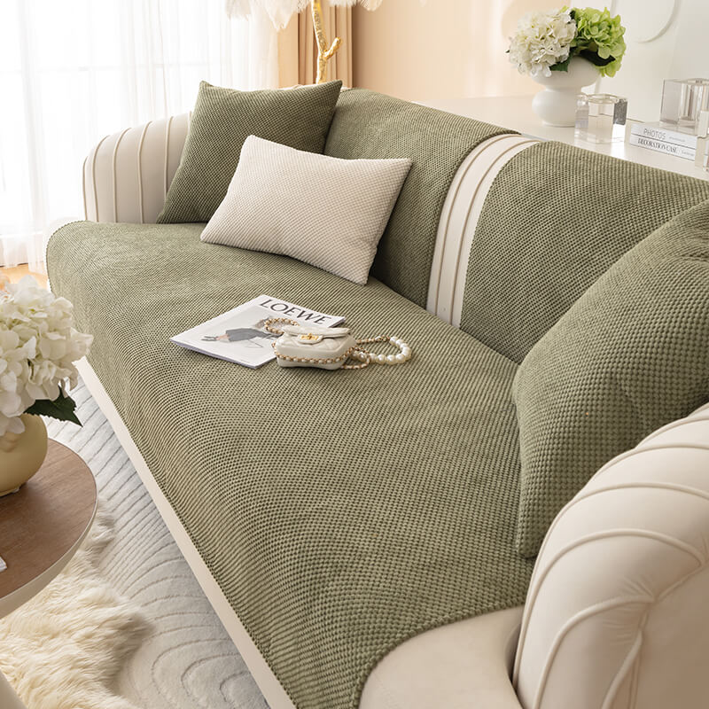Sofa Cover Plush Non-Slip Machine Washable