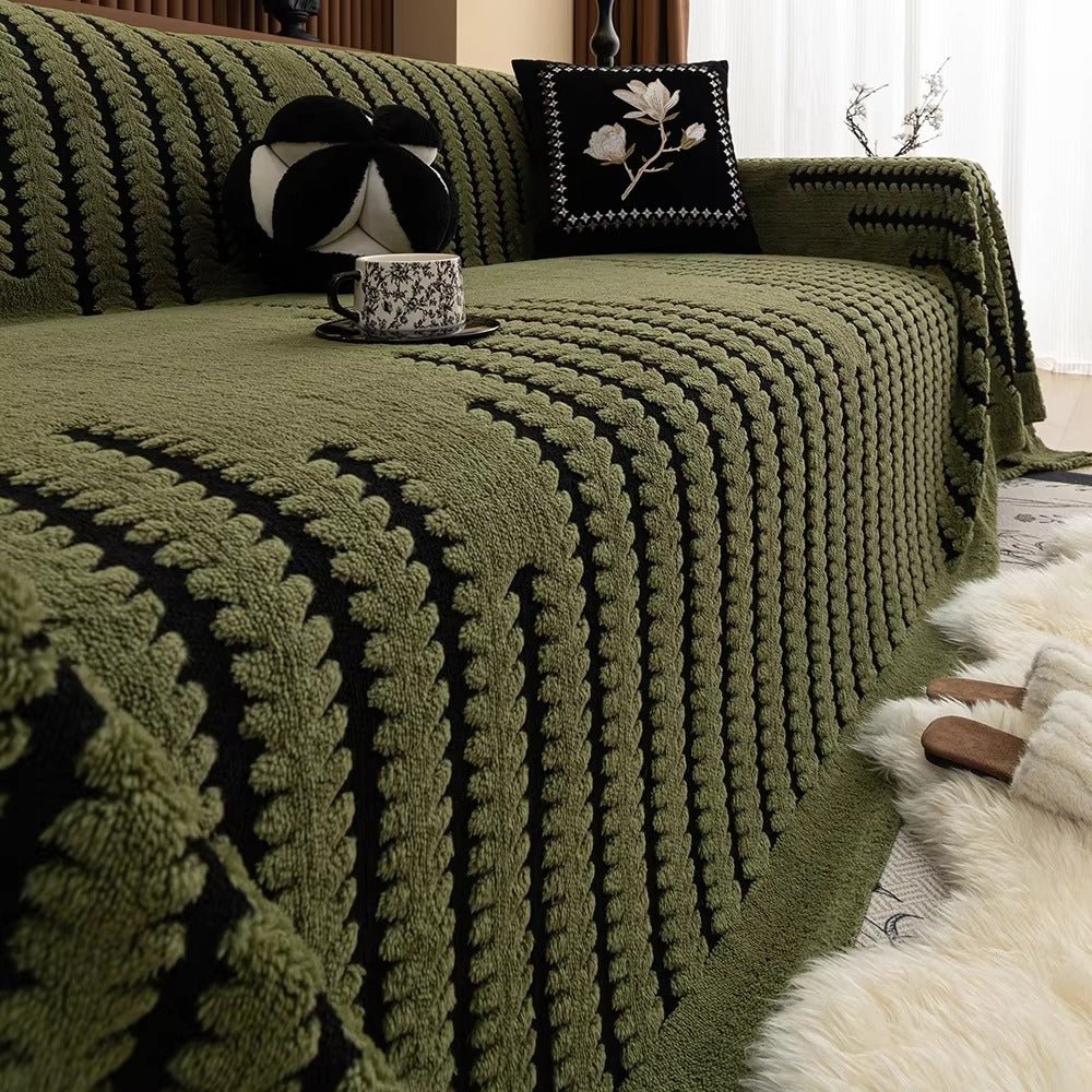 Sofa Cover Soft Plush Tufted Machine-Washable Microfiber