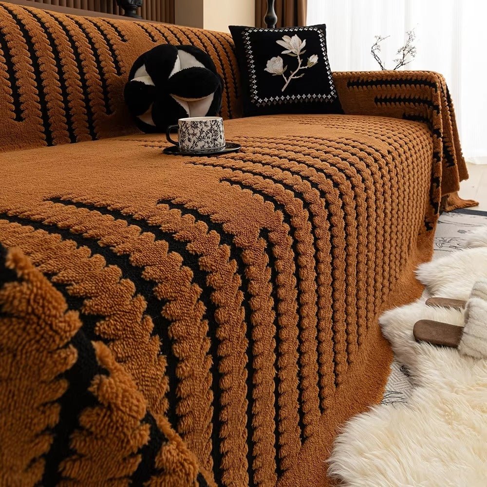 Sofa Cover Soft Plush Tufted Machine-Washable Microfiber