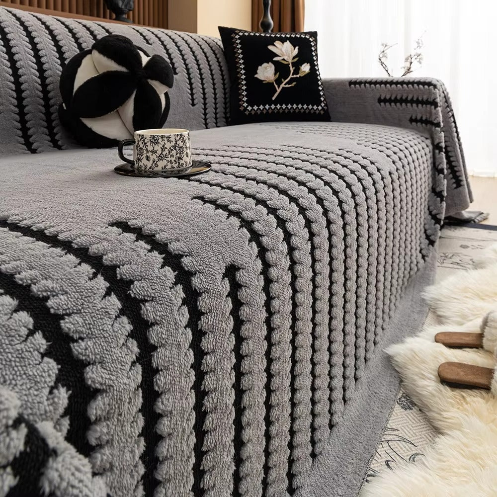 Sofa Cover Soft Plush Tufted Machine-Washable Microfiber