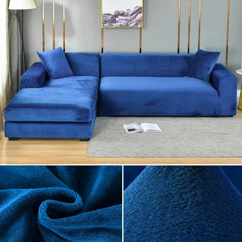 Sofa Cover Stretch Velvet Machine Washable Snug Fit