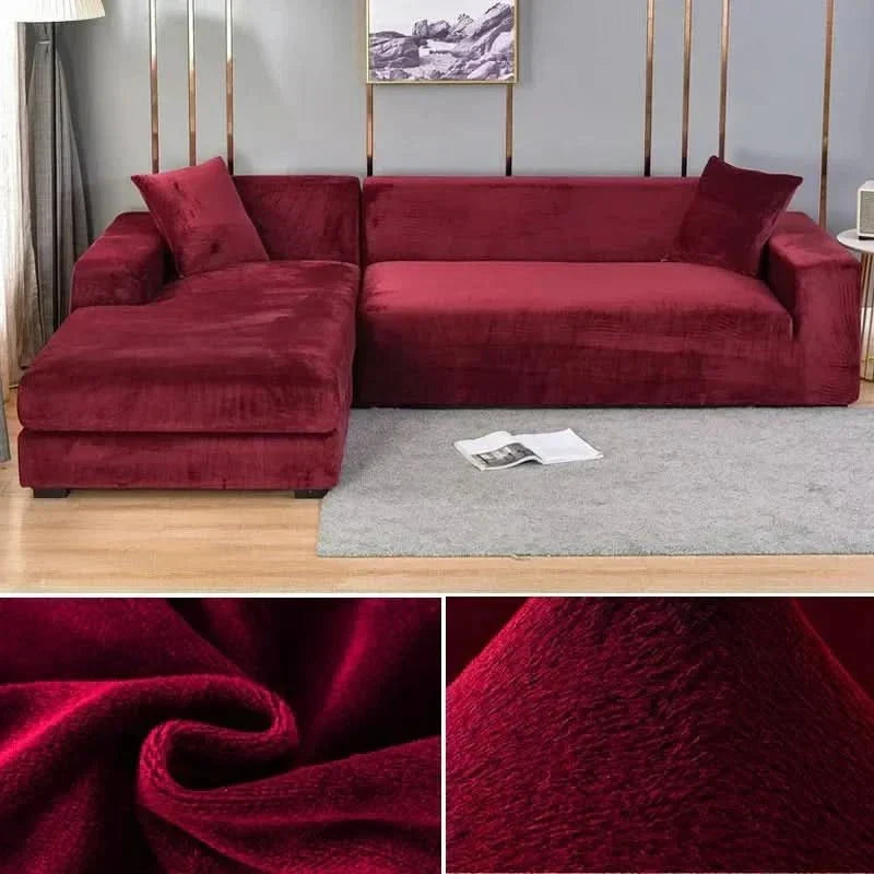 Sofa Cover Stretch Velvet Non-Slip Machine Washable