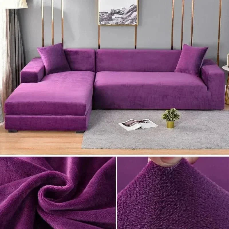 Sofa Cover Stretch Velvet Non-Slip Machine Washable