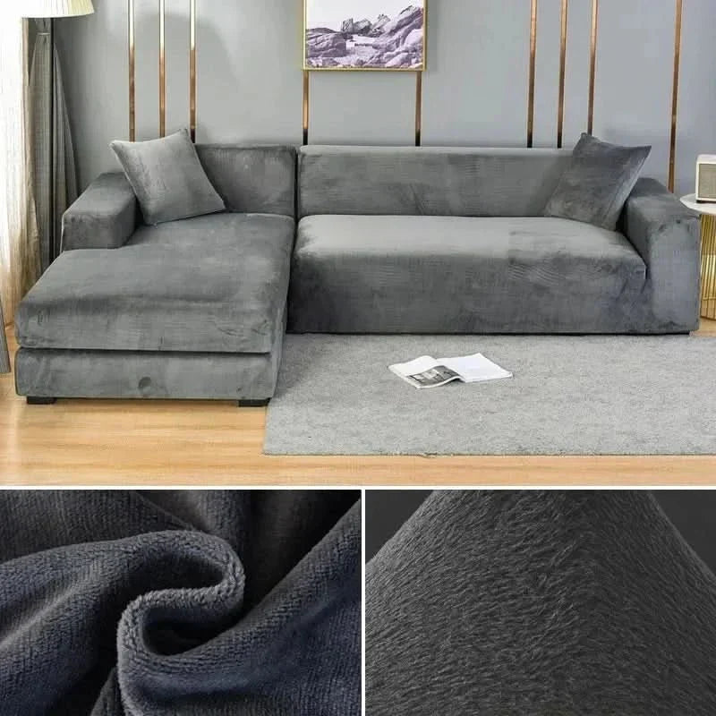 Sofa Cover Stretch Velvet Non-Slip Machine Washable