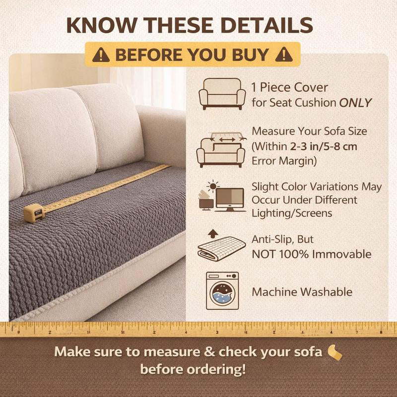 Sofa Cover Thick Textured Non-Slip Machine Washable