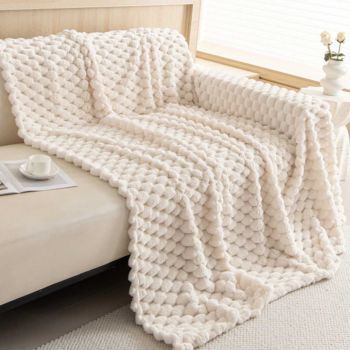 Sofa Cover Woven Fabric Machine Washable Pet & Stain Protection