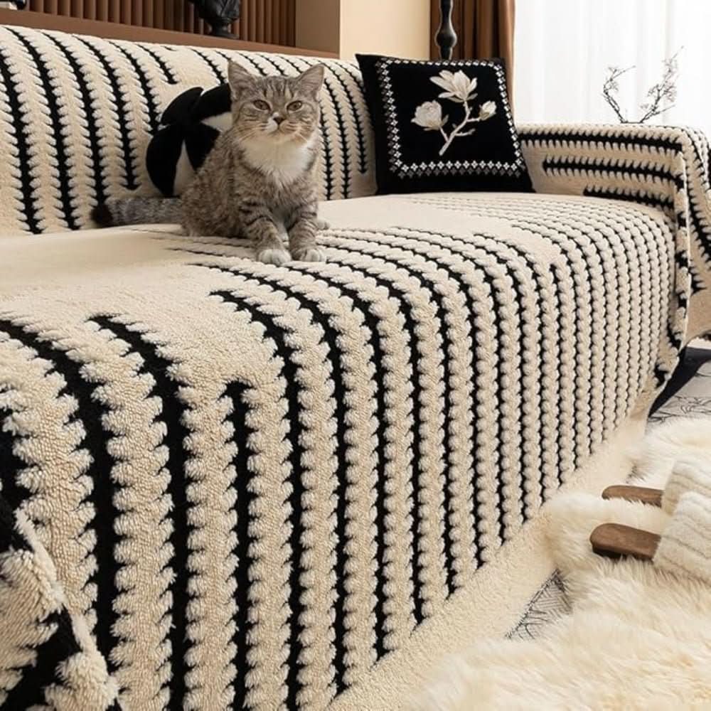 Sofa Throw Plush Quilted Non-Slip Backing Sofa Protection