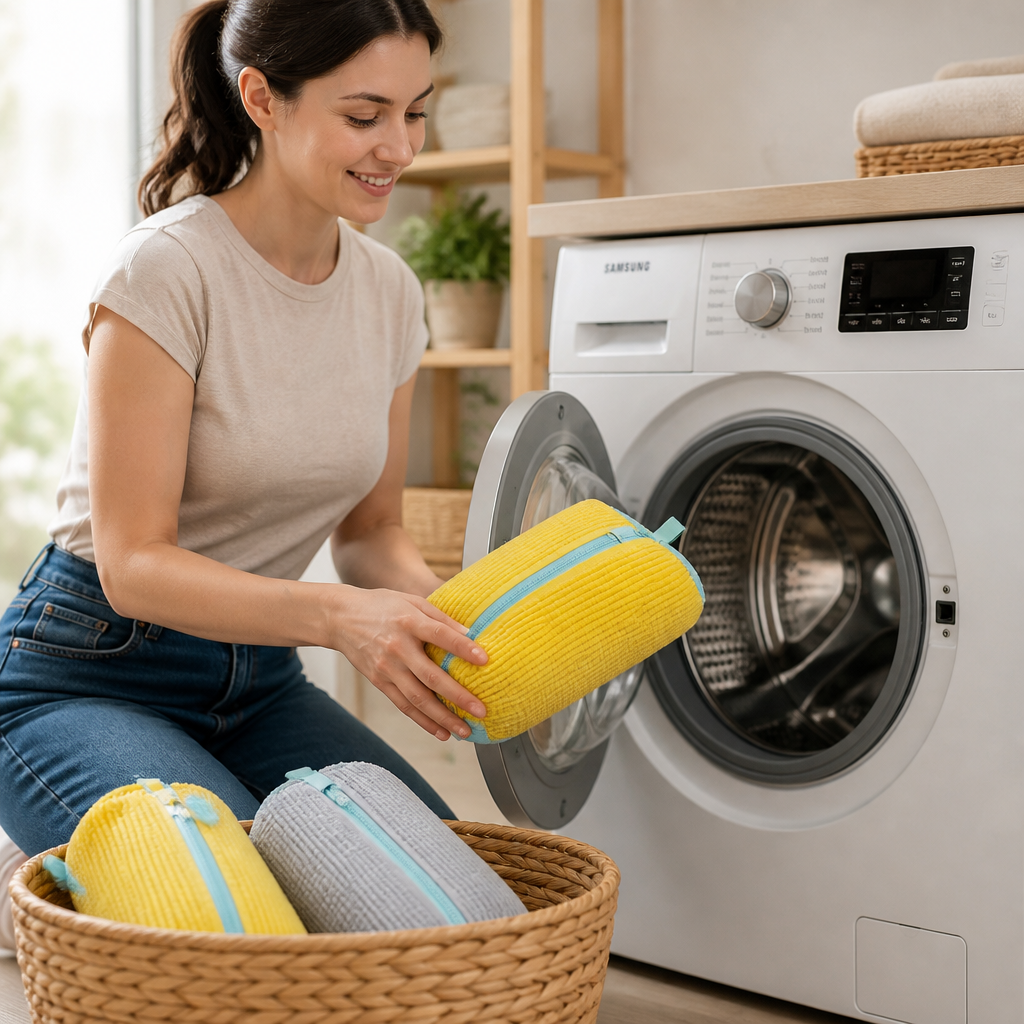Soft Bristle & Mesh Shoe Washing Bag (Machine & Dryer Safe)