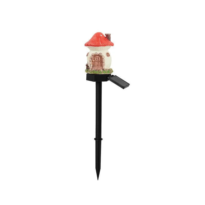 Solar Garden Light Mushroom Cottage Weatherproof