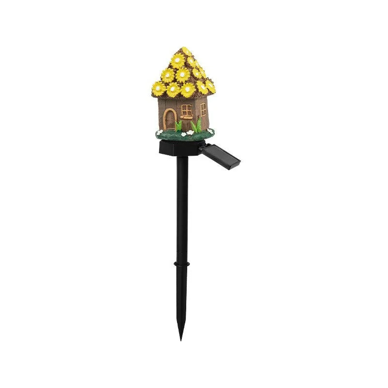 Solar Garden Light Mushroom Cottage Weatherproof