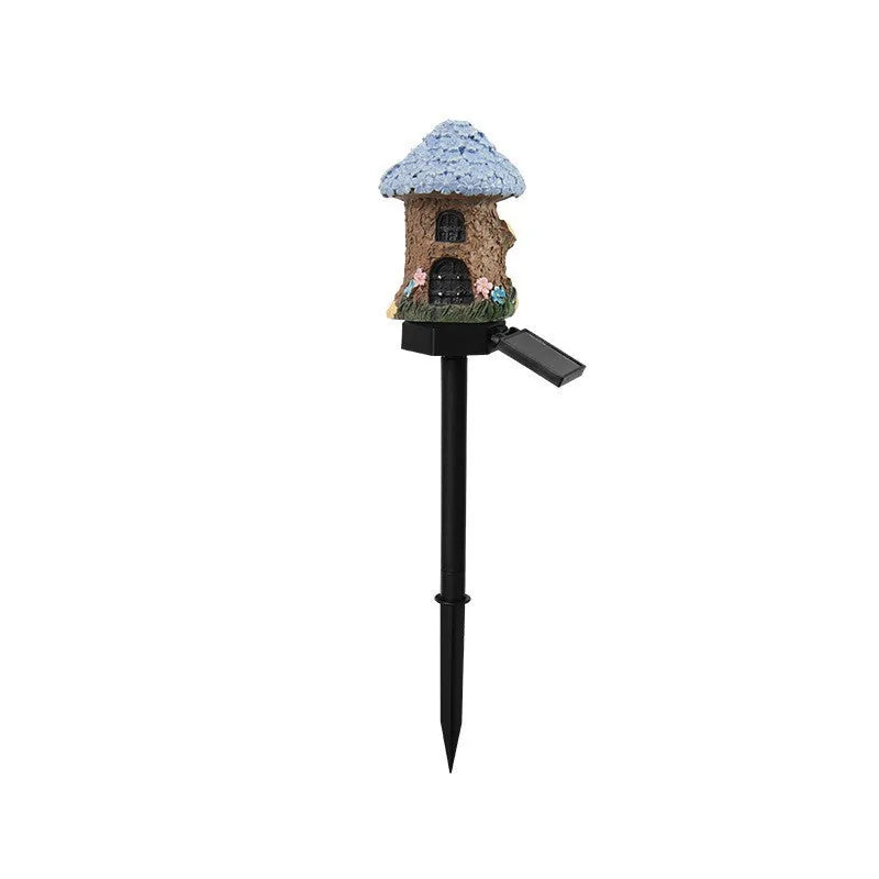 Solar Garden Light Mushroom Cottage Weatherproof