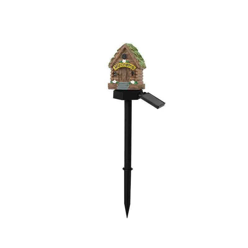 Solar Garden Light Mushroom Cottage Weatherproof