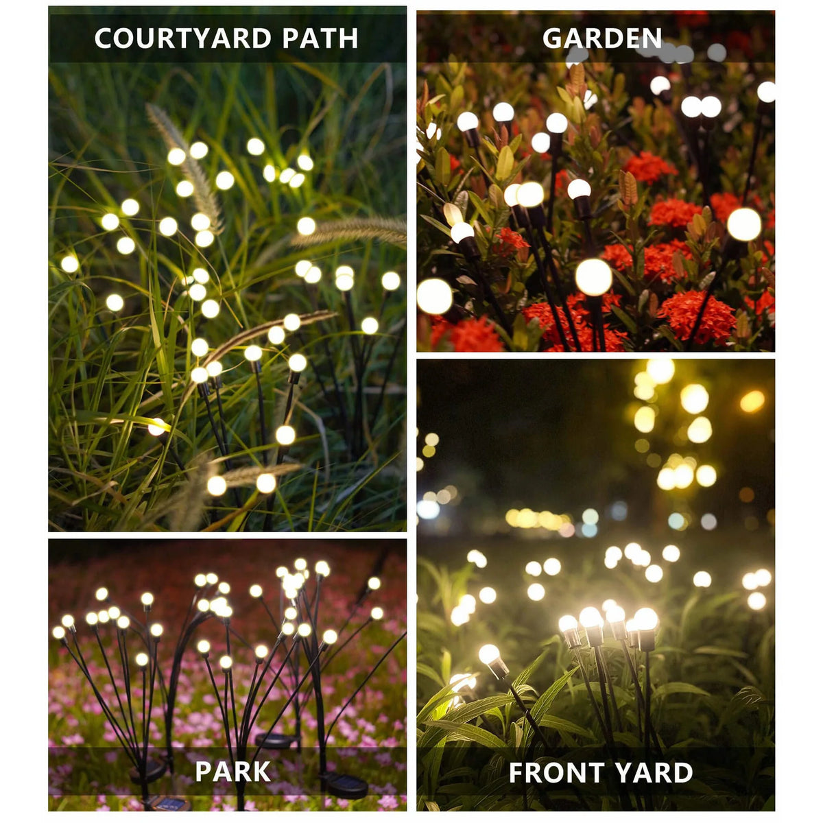 Solar Garden Light Starburst Design Weather-Resistant