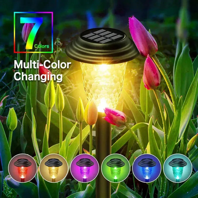 Solar Garden Lights Water-Drop Projection Solar-Powered IP65 Waterproof