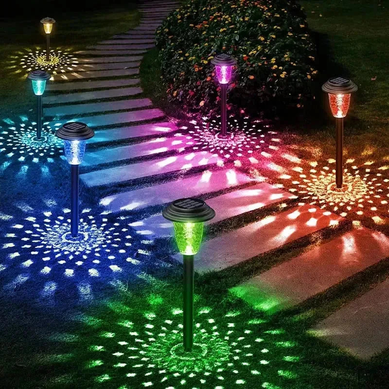 Solar Garden Lights Water-Drop Projection Solar-Powered IP65 Waterproof