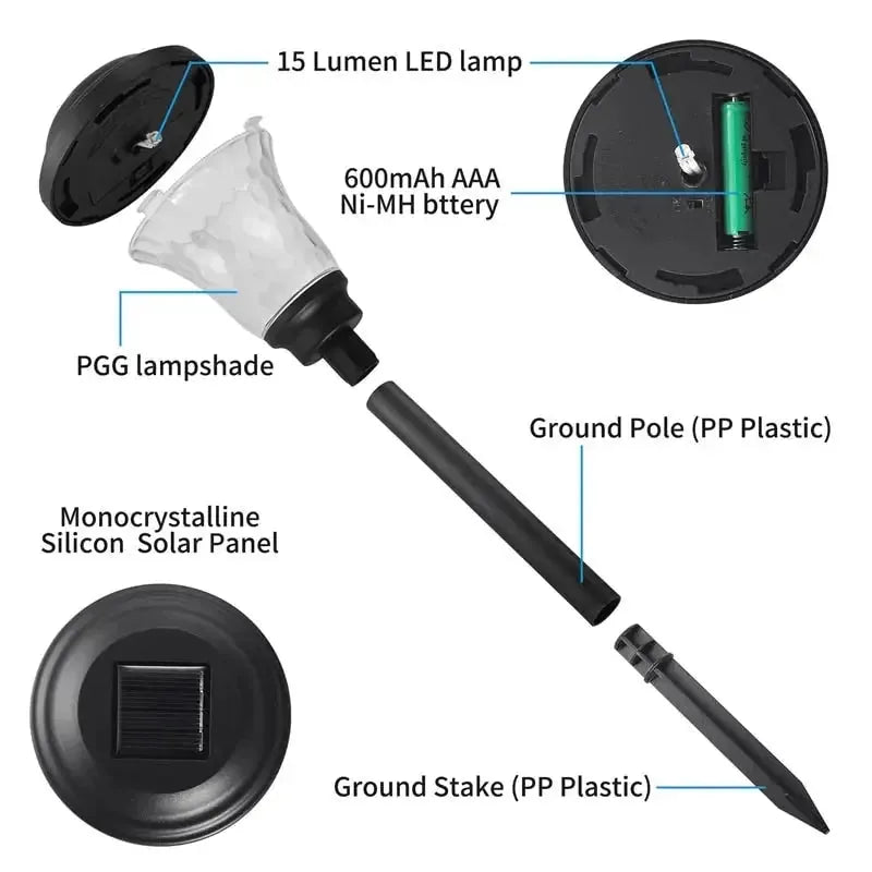 Solar Garden Lights Water-Drop Projection Solar-Powered IP65 Waterproof
