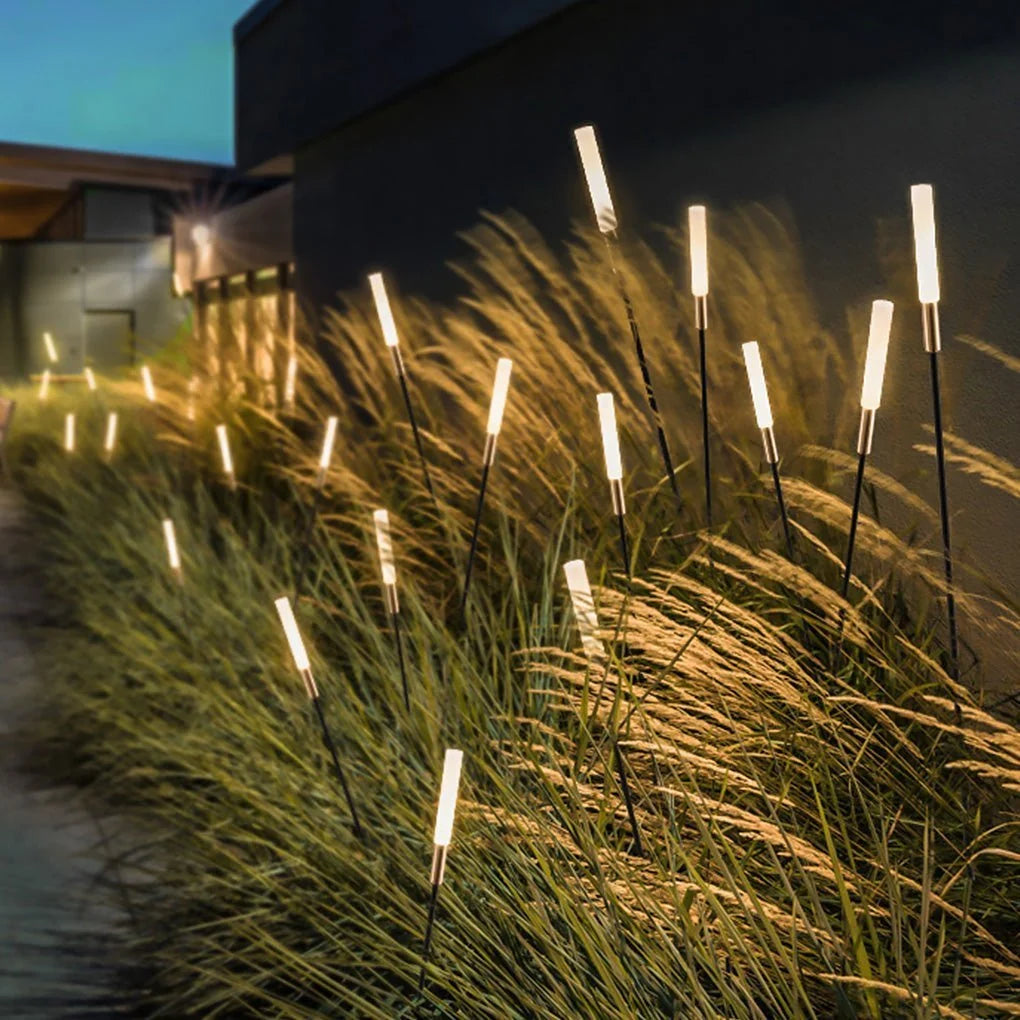 Solar Garden Reed Lights Warm White LED Weatherproof