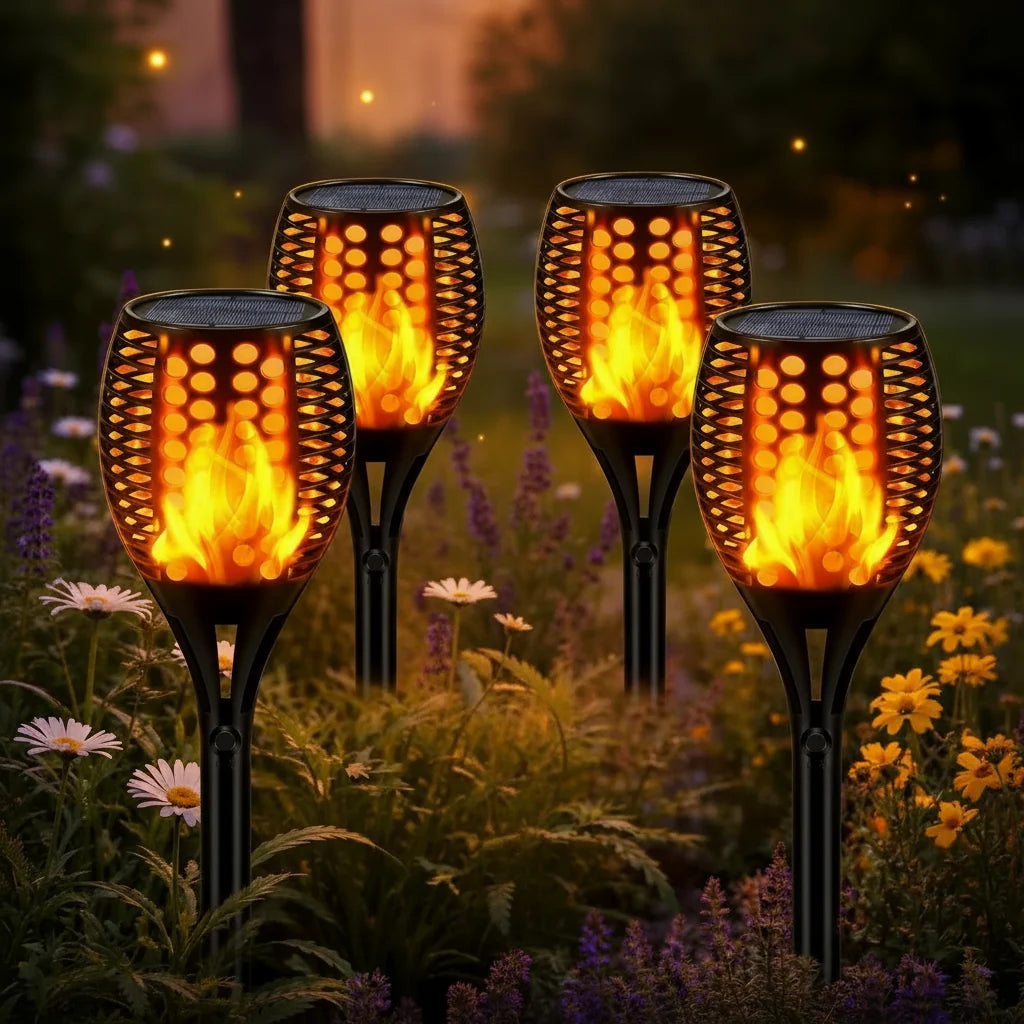 Solar Garden Torch Flickering Flame LED IP67