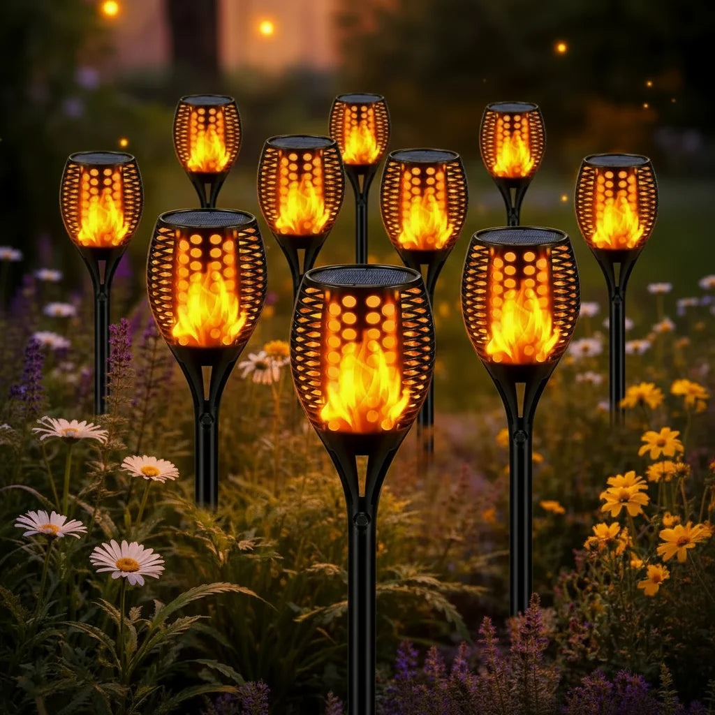 Solar Garden Torch Flickering Flame LED IP67