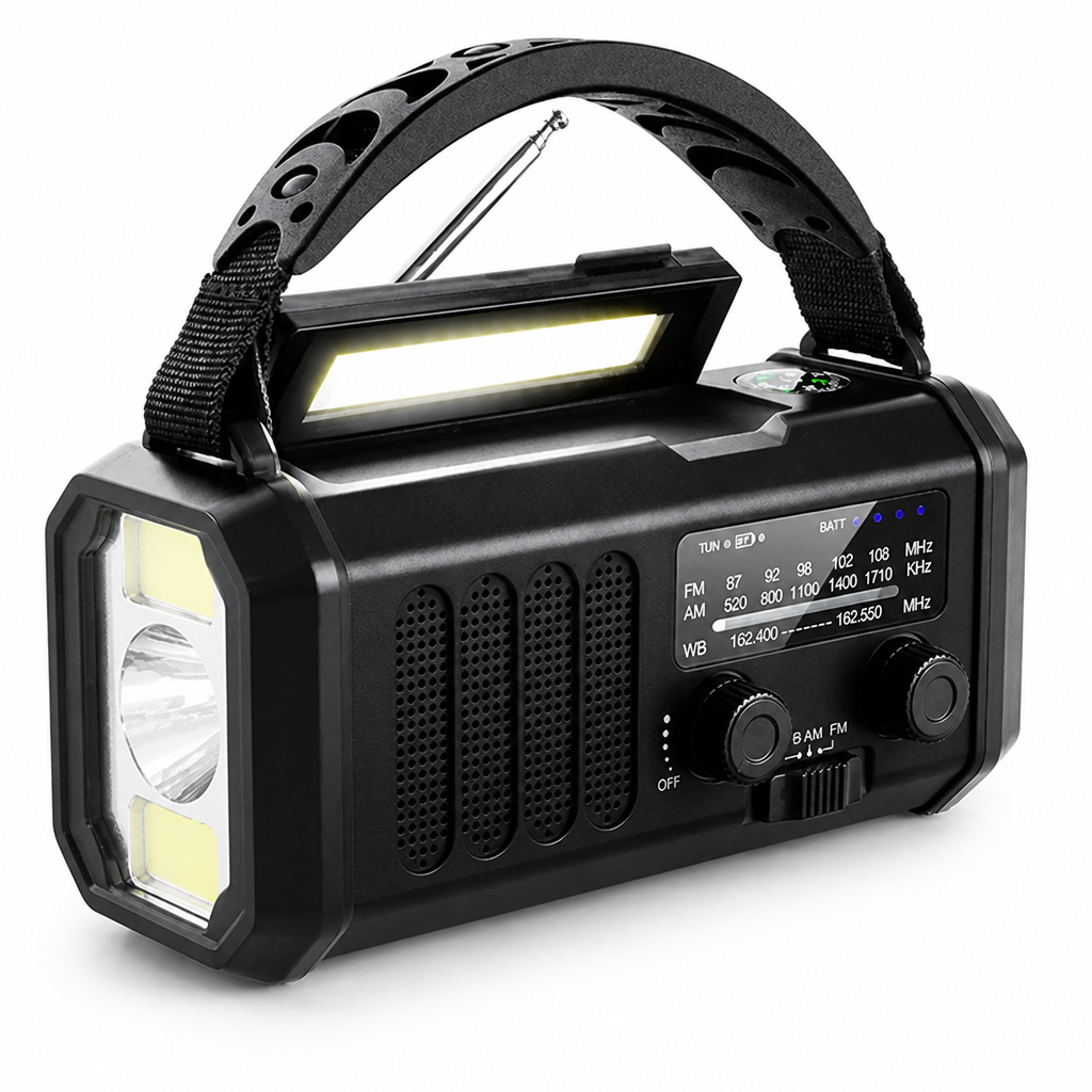 Solar & Hand-Crank Rechargeable Emergency Radio