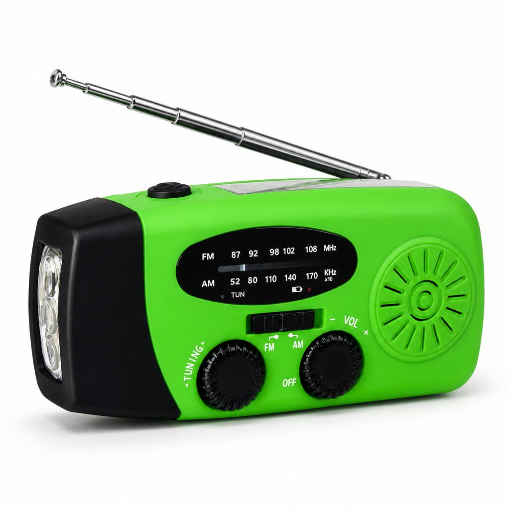 Solar & Hand-Crank Rechargeable Emergency Radio