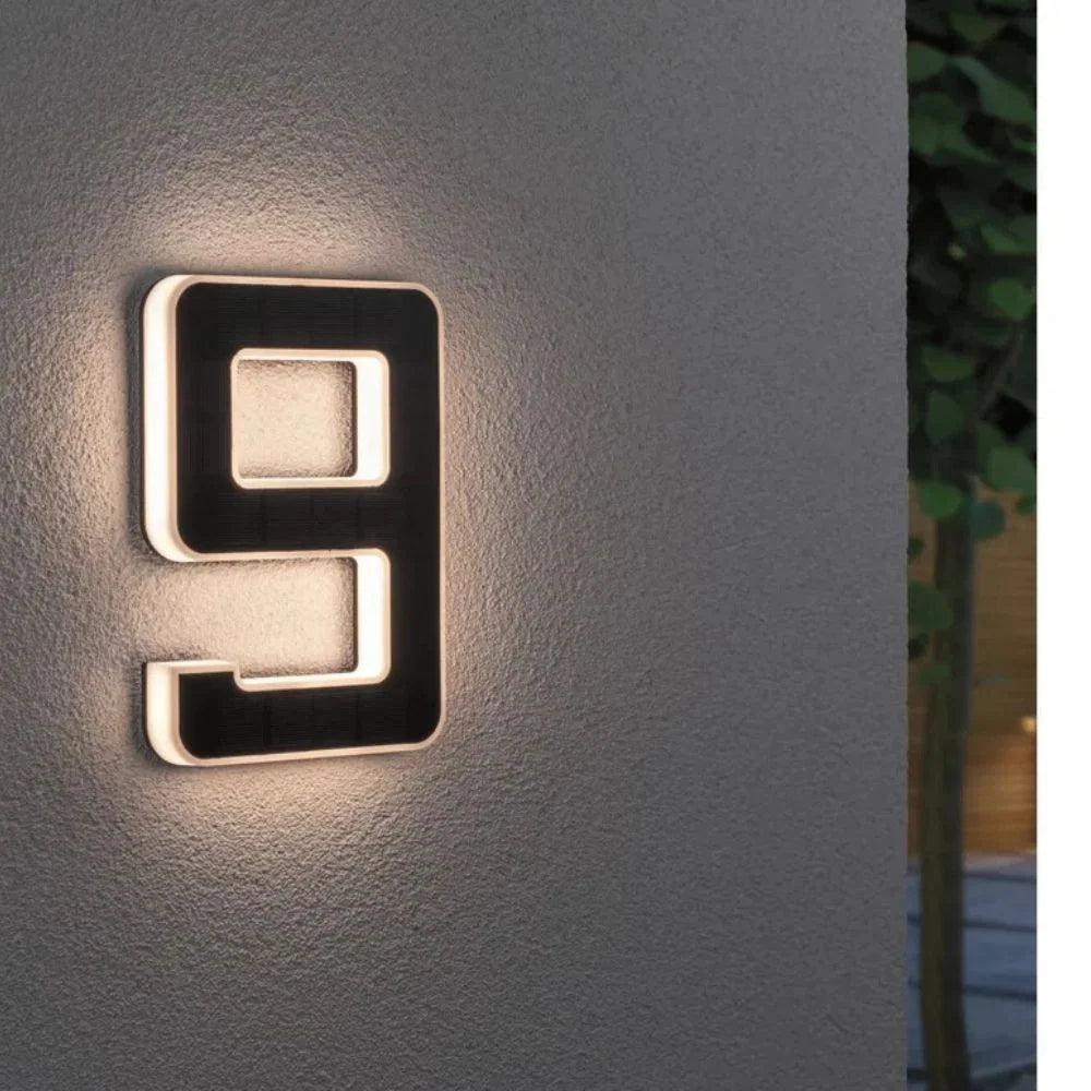 Solar House Number LED Light Automatic Dusk Sensor