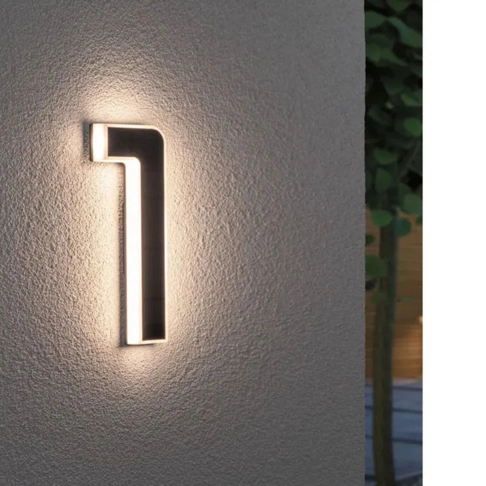 Solar House Number LED Light Automatic Dusk Sensor